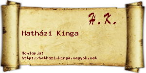 Hatházi Kinga névjegykártya